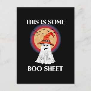 This Is Some Boo Sheet Halloween Ghost Funny Postcard