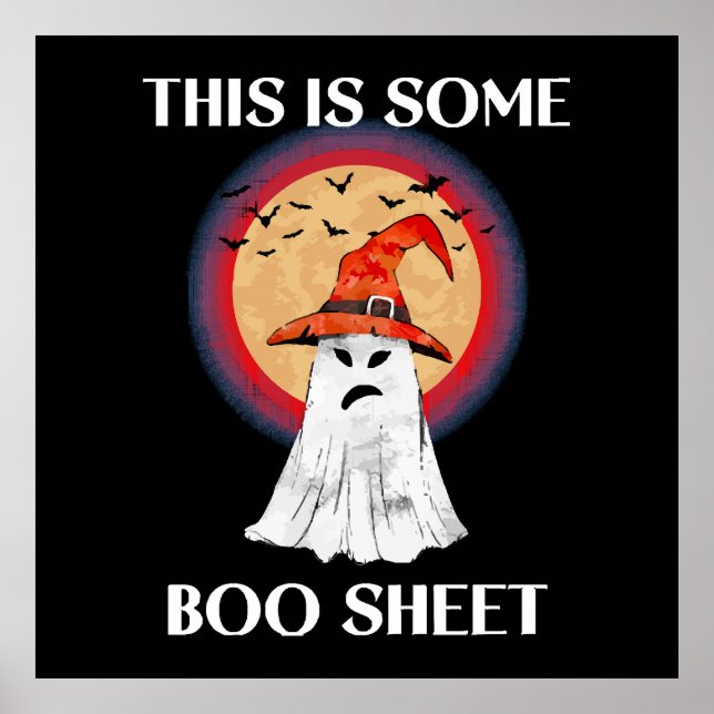 This Is Some Boo Sheet Halloween Ghost Funny Poster (Front)