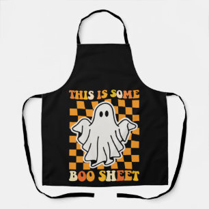 This Is Some Boo Sheet Halloween Retro Ghost Apron