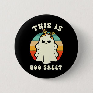 This Is Some Boo Sheet Lazy Fun Halloween Costume  6 Cm Round Badge