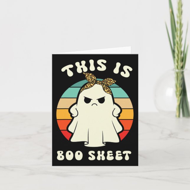 This Is Some Boo Sheet Lazy Fun Halloween Costume  Card (Front)
