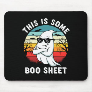 This Is Some Boo Sheet Retro Funny Halloween Ghost Mouse Pad