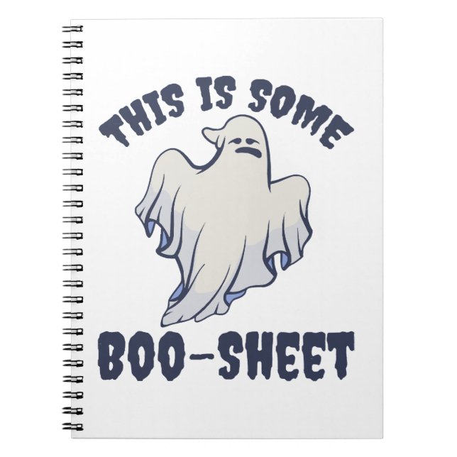 This is some Boo Sheet Sassy Ghost  Notebook (Front)