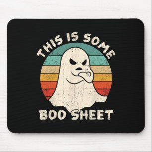 This Is Some Boo Sheet Spooky Vintage Scary Horror Mouse Pad