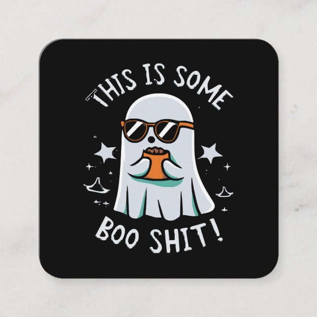 This is Some Boo Sheet Square Business Card (Front)