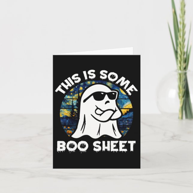 This Is Some Boosheet Retro Van Gogh Halloween Cos Card (Front)
