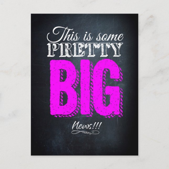 This is some pretty big news postcard (Front)