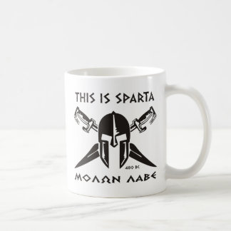 This is Sparta - Molon Lave - Black Coffee Mug