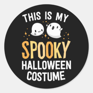 This Is Spooky Halloween Costume Kawaii Spoopy Classic Round Sticker