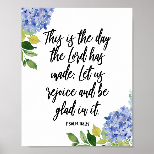 This is The Day The Lord Christian Scripture Print (Front)