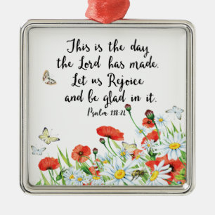 This is the Day the Lord has Made Metal Tree Decoration