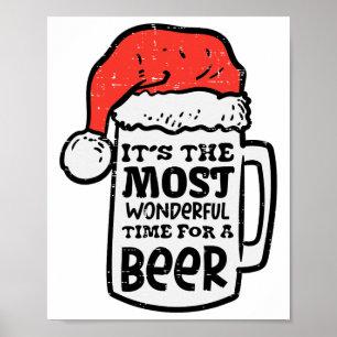 This Is The Most Wonderful Time Fun Christmas Men  Poster