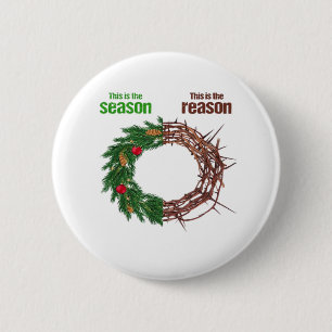 This Is The Season This Is The Christian Christmas 6 Cm Round Badge