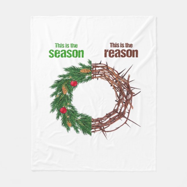 This Is The Season This Is The Christian Christmas Fleece Blanket (Front)