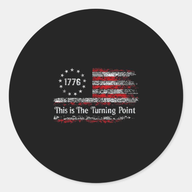 This Is The Turning Int American Dom Usa Flag  Classic Round Sticker (Front)