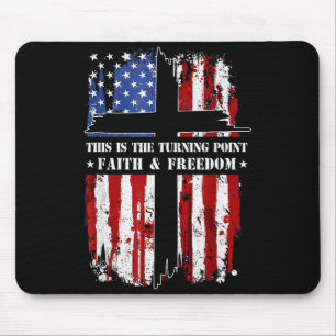 This Is The Turning Point Patriotic Christian Fait Mouse Pad