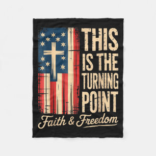 This-is-the-turning-point-patriotic-faith-usa  fleece blanket