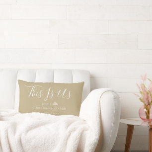 This Is Us   Family Names Personalised Lumbar Cushion