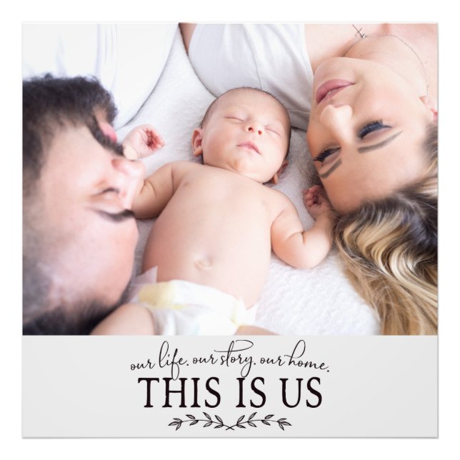 This is Us | Modern Father's Day Family Photo  Print (Front)