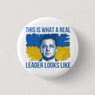 This Is What a Real Leader Looks Like Ukrain 3 Cm Round Badge