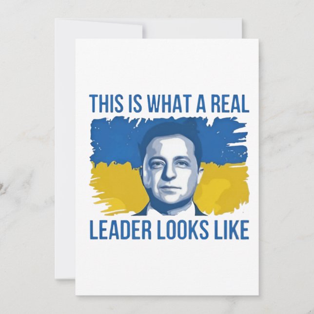 This Is What a Real Leader Looks Like Ukrain Invitation (Front)