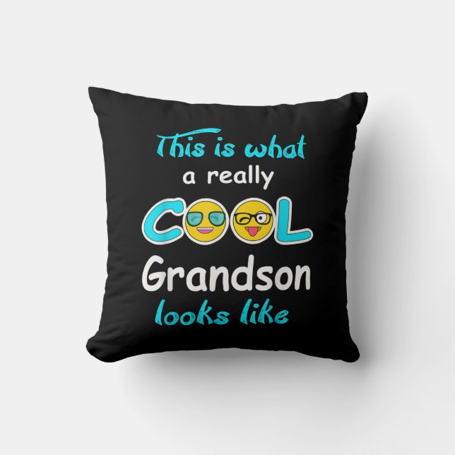 This Is What A Really Cool Grandson Looks Like Cushion (Front)