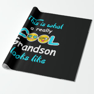 This Is What A Really Cool Grandson Looks Like Wrapping Paper