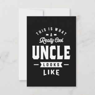 This is What a Really Cool Uncle Looks Like T-shir RSVP Card