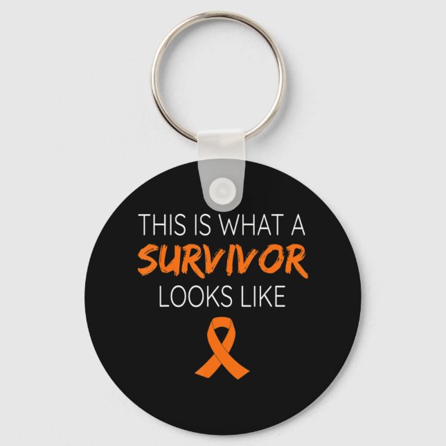 This Is What A Survivor Looks Like Leukaemia Aware Key Ring (Front)