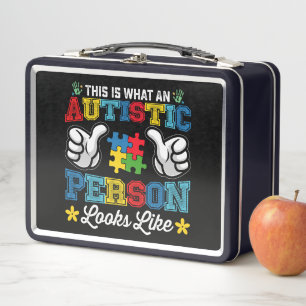This Is What An Autistic Person Looks Like Autism Metal Lunch Box