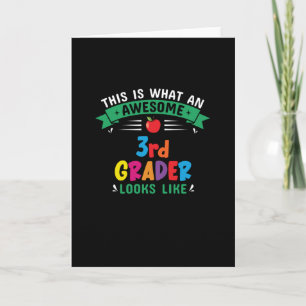 This Is What An Awesome 3rd Grader Looks Card