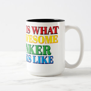 This is What an Awesome Banker Looks Like Two-Tone Coffee Mug