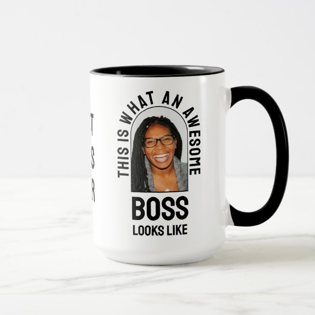 THIS IS WHAT AN AWESOME BOSS LOOKS LIKE Photo Mug (Right)