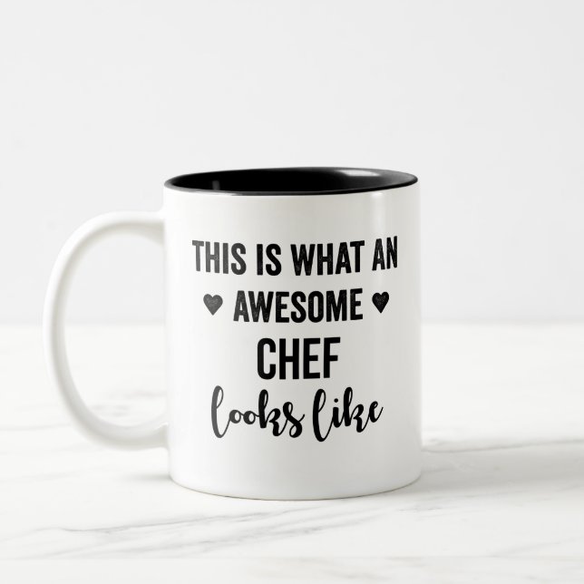 This Is What An Awesome Chef Looks Like Two-Tone Coffee Mug (Left)