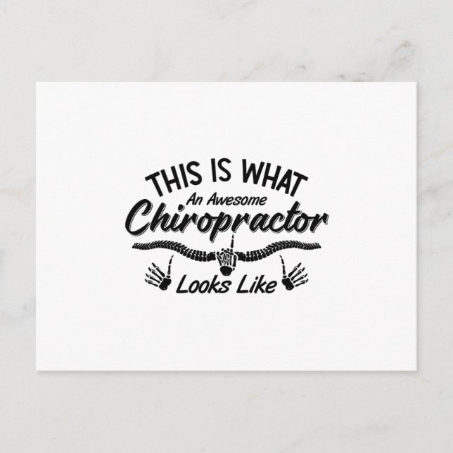 This Is What An Awesome Chiropractor Chiro Spine Postcard (Front)