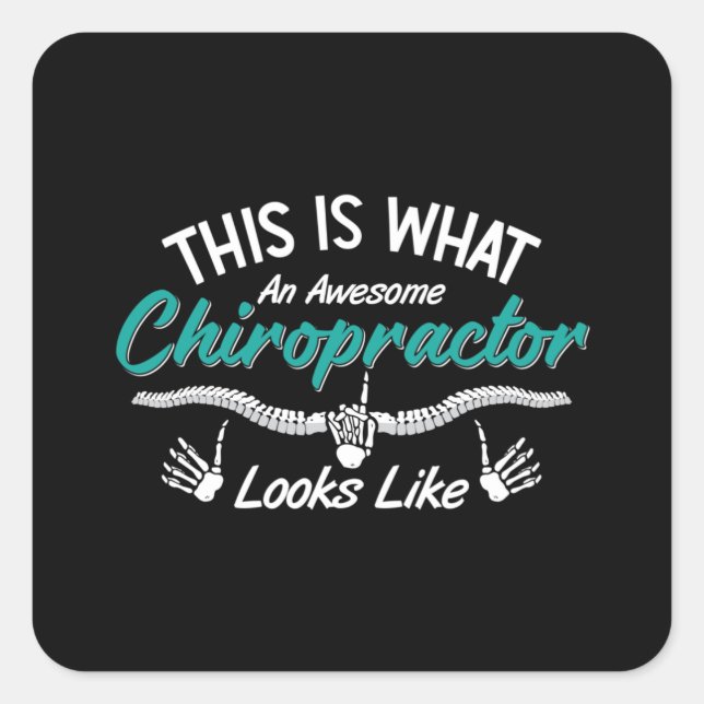 This Is What An Awesome Chiropractor Chiropractic Square Sticker (Front)