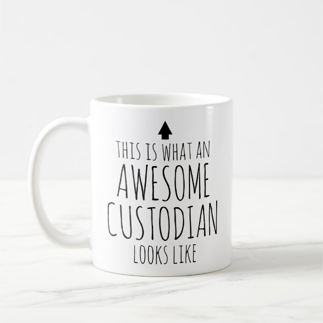 This is What an Awesome Custodian Looks Like Coffee Mug (Left)