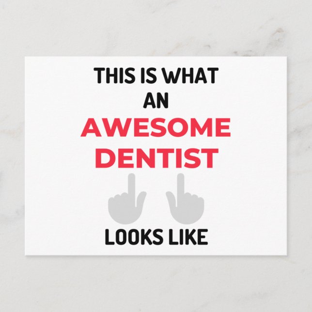 This Is What An Awesome Dentist Looks Like 2 Holiday Postcard (Front)