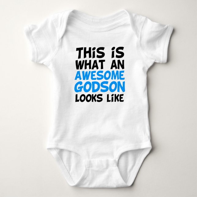 This Is What An Awesome Godson Looks Like Baby Bodysuit (Front)