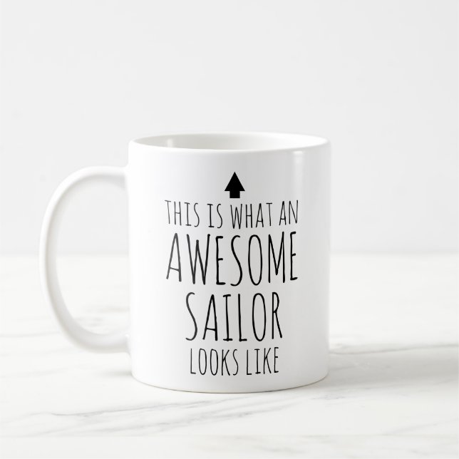 This is What an Awesome Sailor Looks Like Coffee Mug (Left)