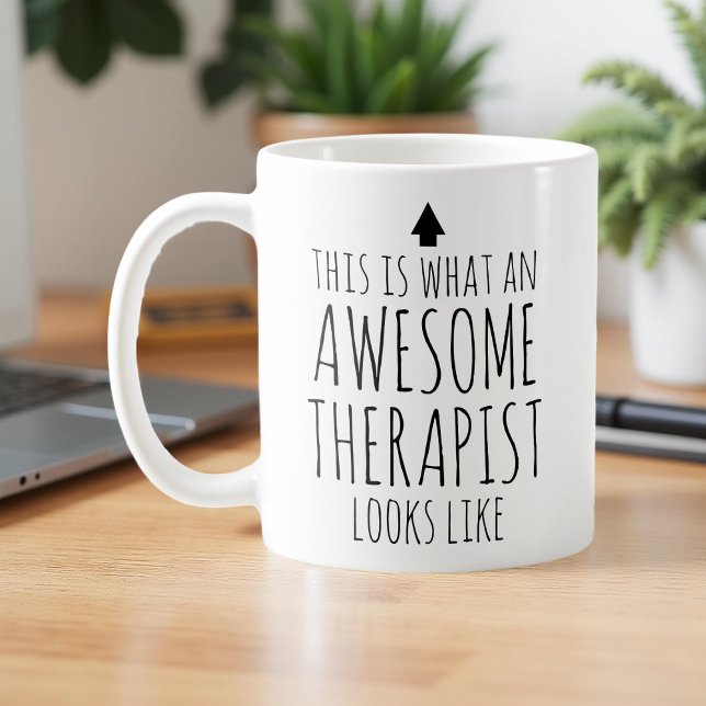 This is What an Awesome Therapist Looks Like Coffee Mug (Creator Uploaded)
