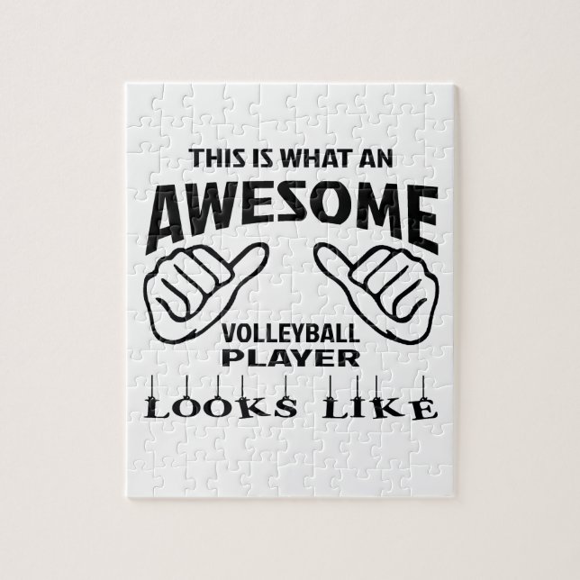 This is what an awesome Volleyball player looks li Jigsaw Puzzle (Vertical)