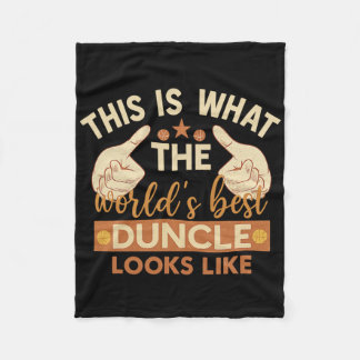 This Is What The Best Duncle Looks Like Sketll Unc Fleece Blanket