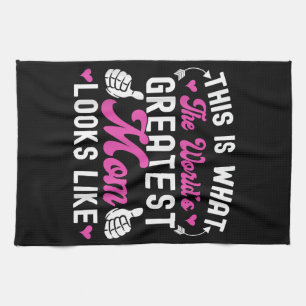 This Is What World's Greatest Mum Looks Like Mothe Tea Towel