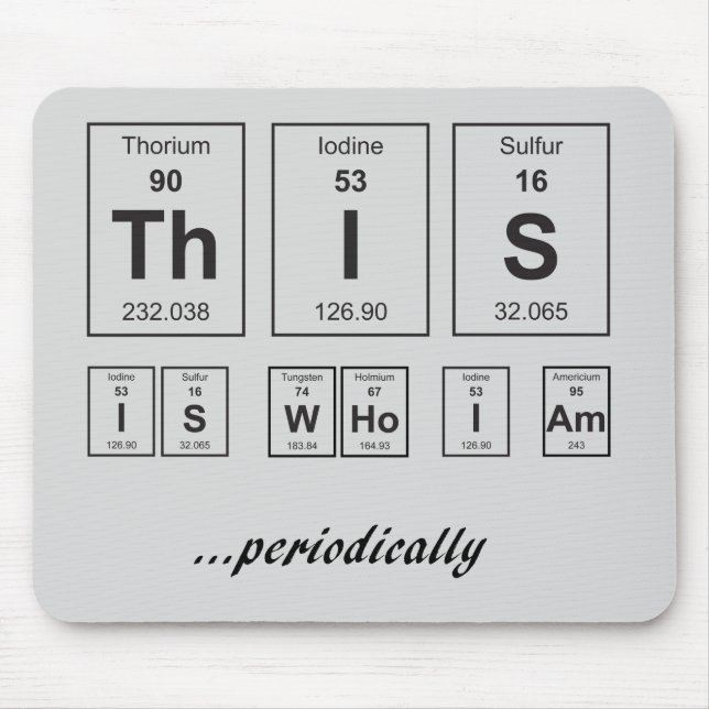 This Is Who I Am . . Periodically Mouse Pad (Front)