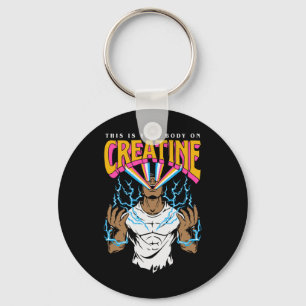 This Is Your Body On Creatine Workout Gym Birthday Key Ring