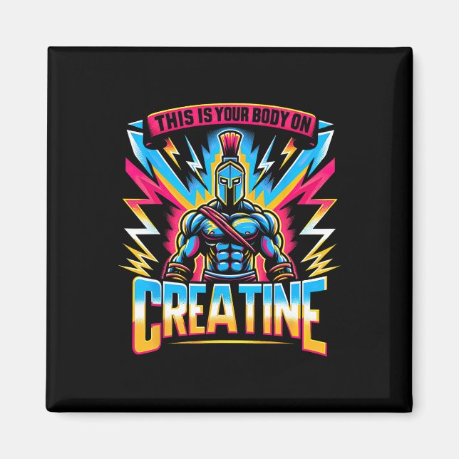 This Is Your Body On Creatine Workout Gym  Magnet (Front)