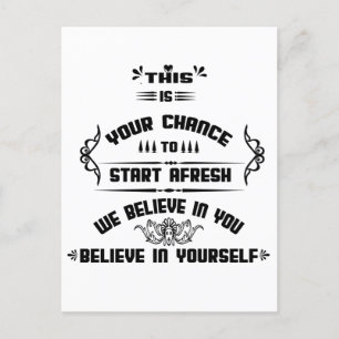 This is your chance to start FRESH inspiration Postcard