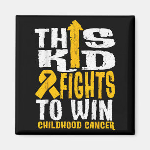 This Kid Fights To Win Childhood Cancer Awareness Magnet
