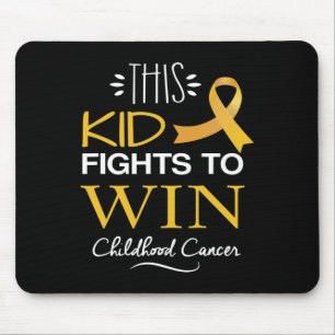 This Kid Fights To Win Childhood Cancer Awareness Mouse Pad